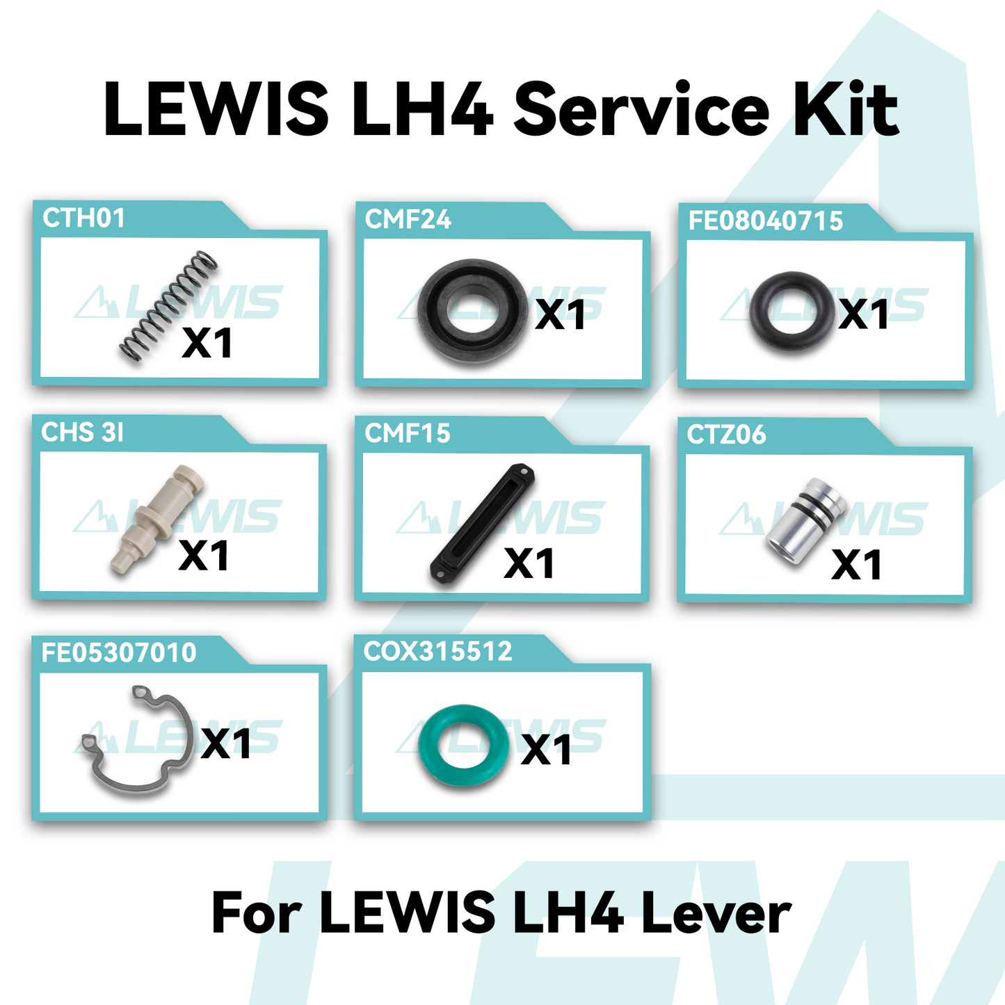 Lewis Service Kit for LH4 Lever and Caliper