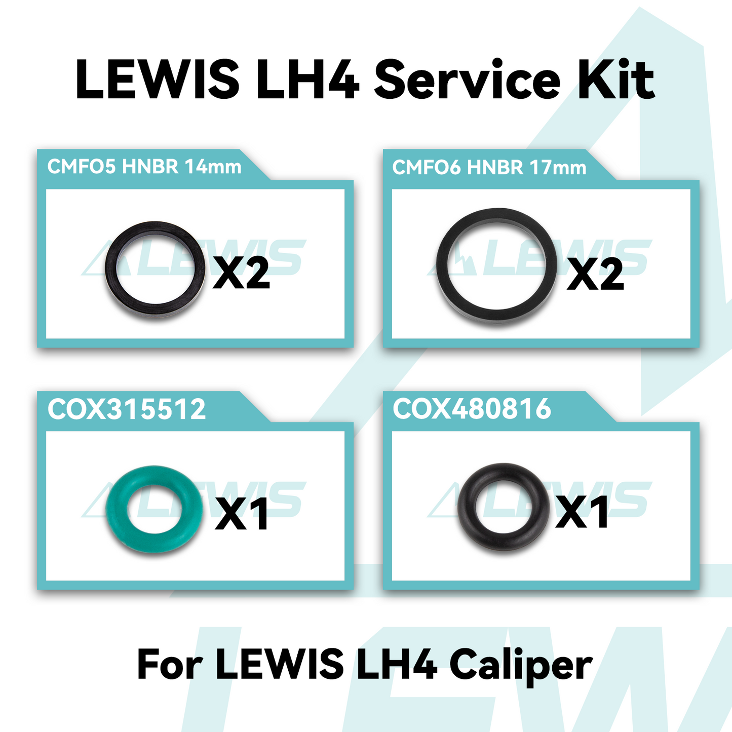 Lewis Service Kit for LH4 Lever and Caliper