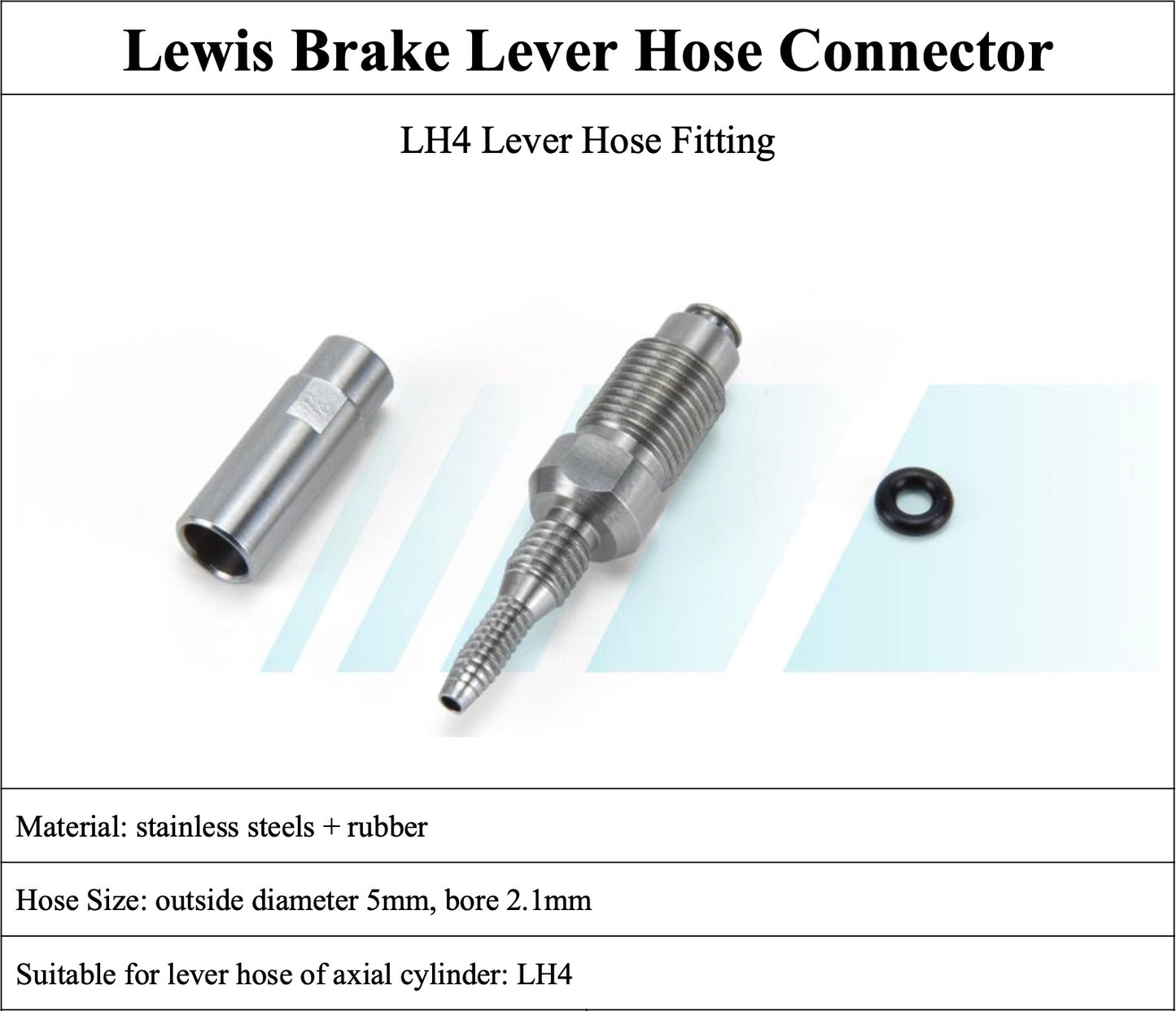 Lewis LH4 Brake Lever Hose Connector