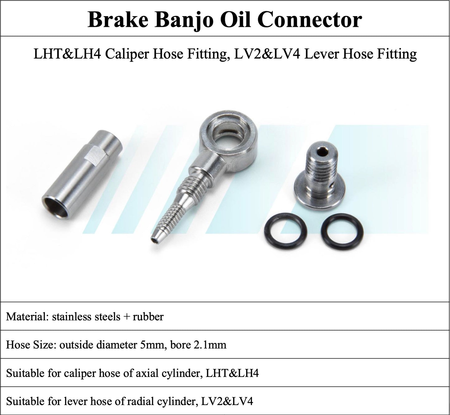 Lewis LHT & LH4 Caliper Hose Fitting